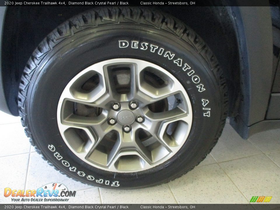 2020 Jeep Cherokee Trailhawk 4x4 Diamond Black Crystal Pearl / Black Photo #13