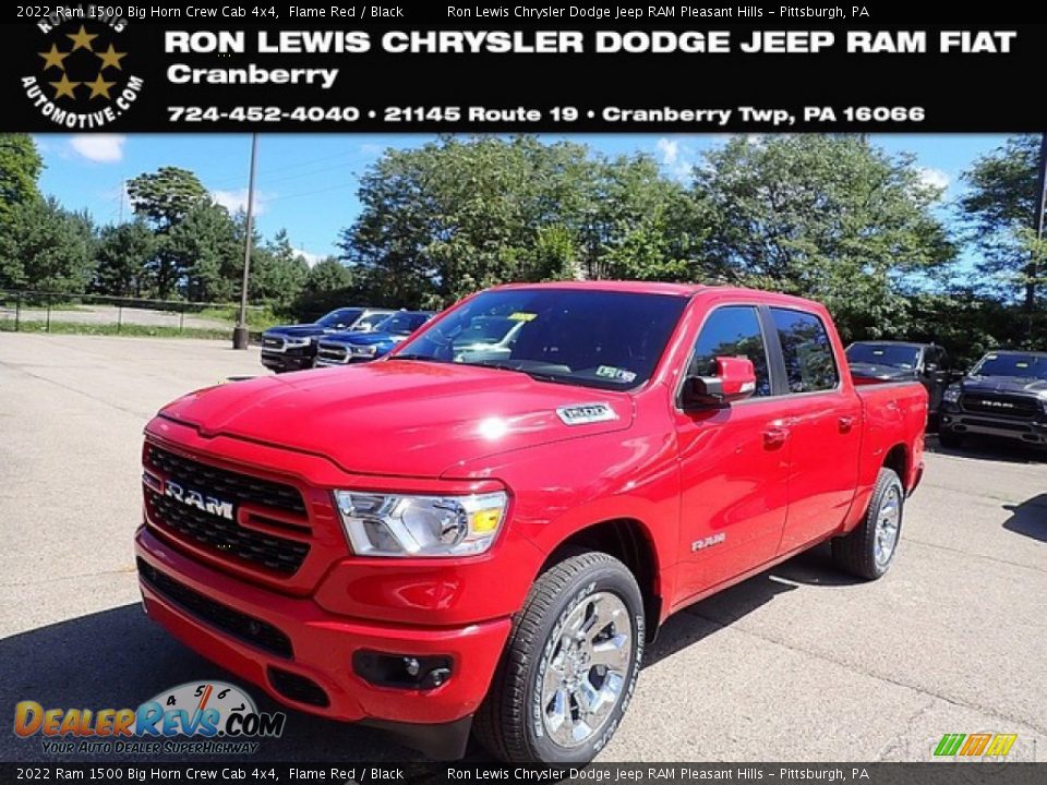 2022 Ram 1500 Big Horn Crew Cab 4x4 Flame Red / Black Photo #1