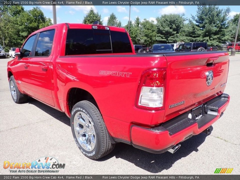 2022 Ram 1500 Big Horn Crew Cab 4x4 Flame Red / Black Photo #3