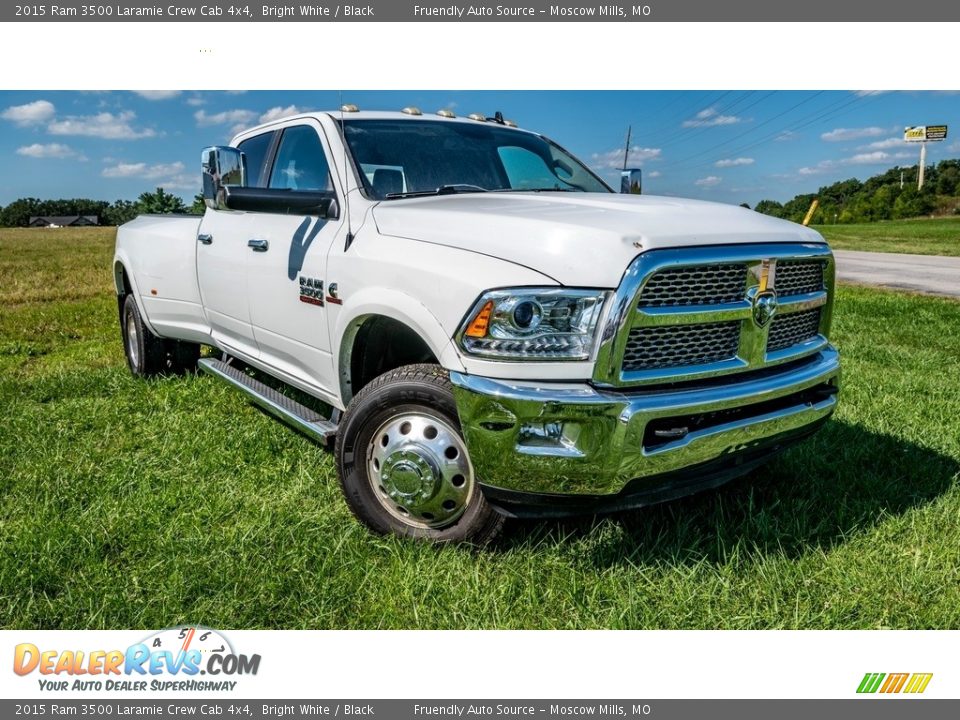 2015 Ram 3500 Laramie Crew Cab 4x4 Bright White / Black Photo #1