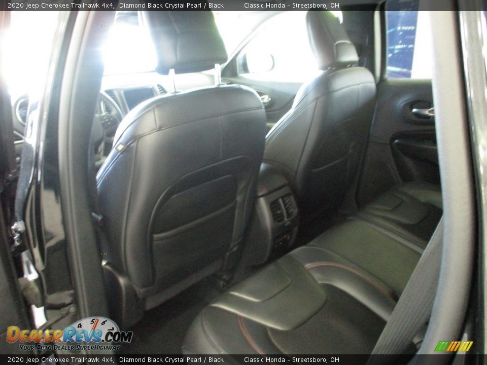 2020 Jeep Cherokee Trailhawk 4x4 Diamond Black Crystal Pearl / Black Photo #24