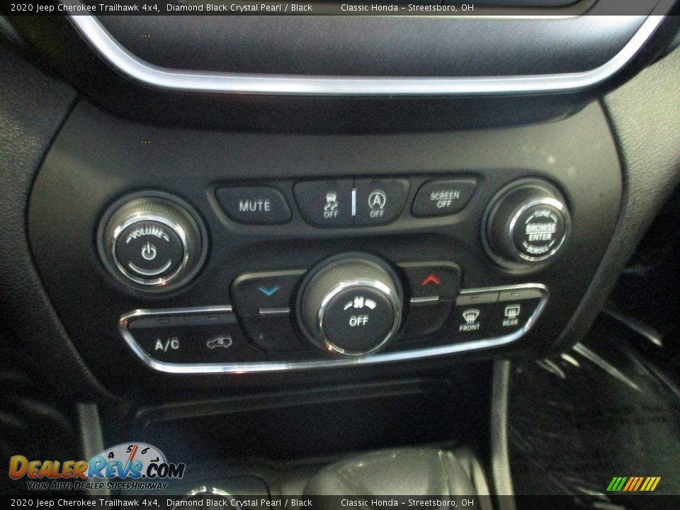 2020 Jeep Cherokee Trailhawk 4x4 Diamond Black Crystal Pearl / Black Photo #33