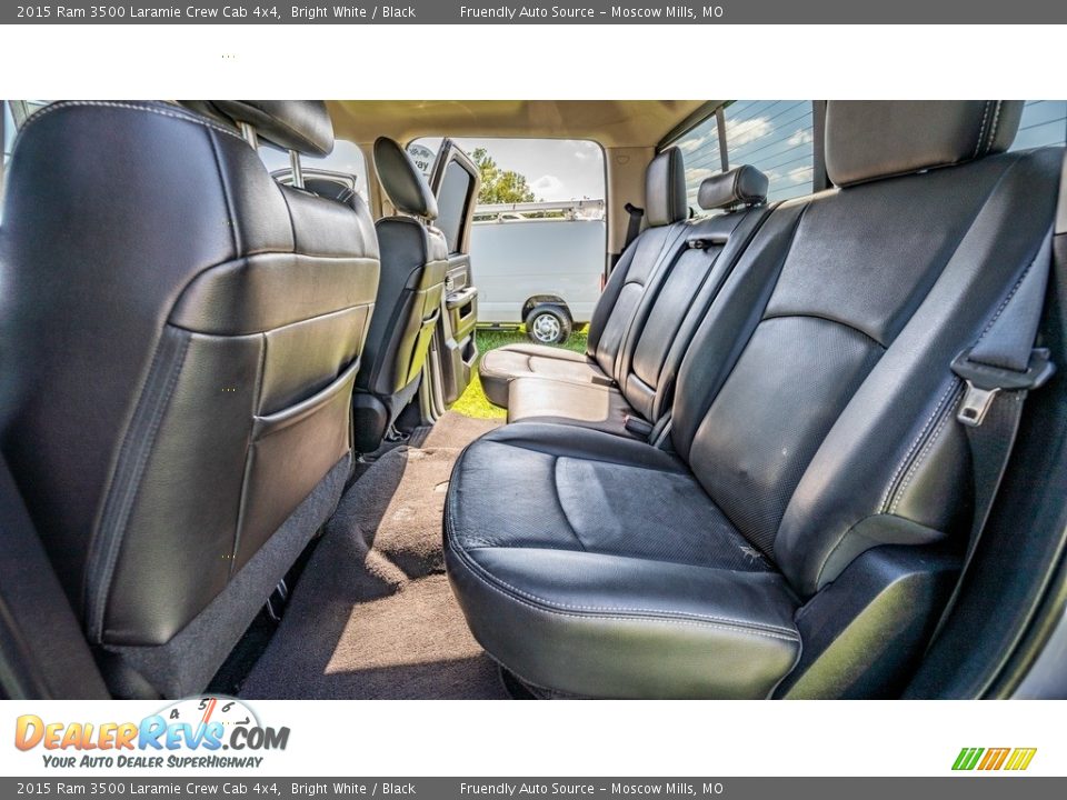Rear Seat of 2015 Ram 3500 Laramie Crew Cab 4x4 Photo #13