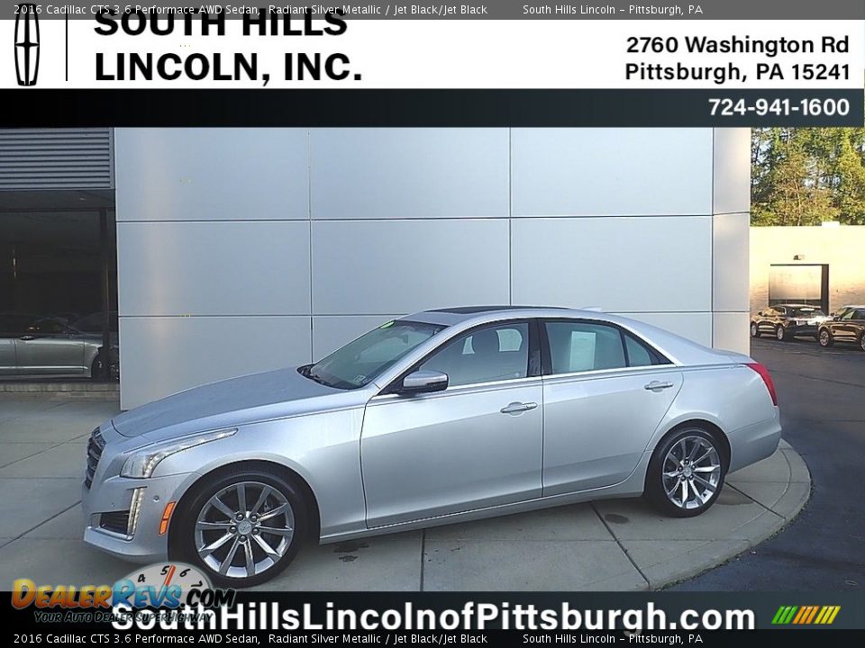 2016 Cadillac CTS 3.6 Performace AWD Sedan Radiant Silver Metallic / Jet Black/Jet Black Photo #1