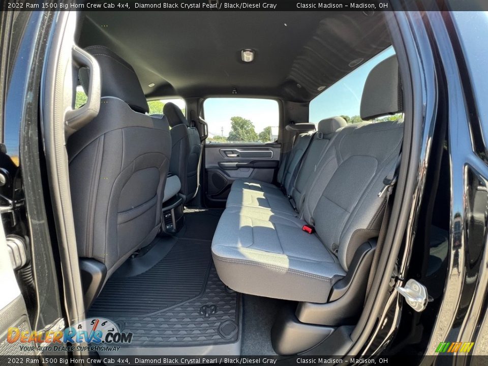 2022 Ram 1500 Big Horn Crew Cab 4x4 Diamond Black Crystal Pearl / Black/Diesel Gray Photo #3