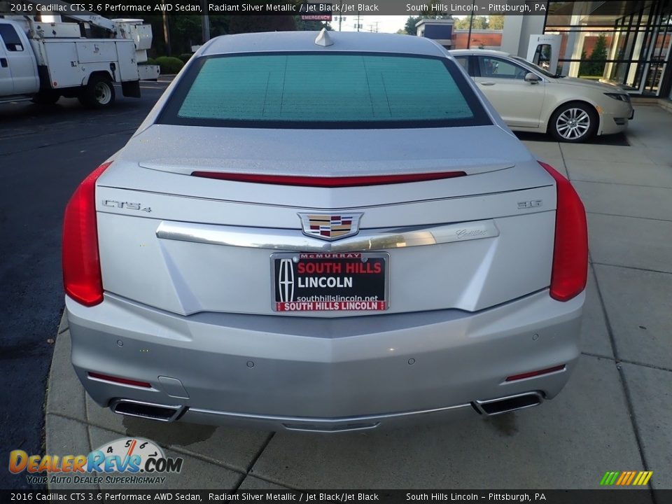 2016 Cadillac CTS 3.6 Performace AWD Sedan Radiant Silver Metallic / Jet Black/Jet Black Photo #4