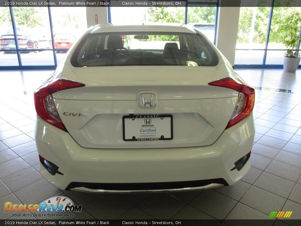 2019 Honda Civic LX Sedan Platinum White Pearl / Black Photo #8