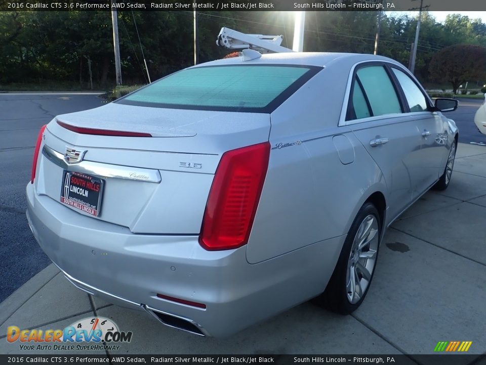 2016 Cadillac CTS 3.6 Performace AWD Sedan Radiant Silver Metallic / Jet Black/Jet Black Photo #6