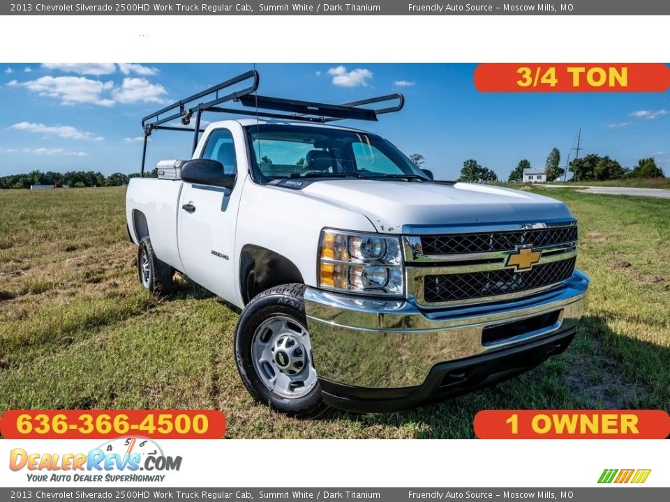 2013 Chevrolet Silverado 2500HD Work Truck Regular Cab Summit White / Dark Titanium Photo #1