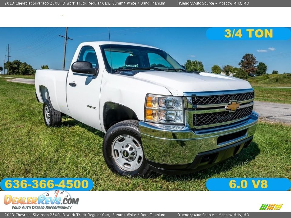 2013 Chevrolet Silverado 2500HD Work Truck Regular Cab Summit White / Dark Titanium Photo #1