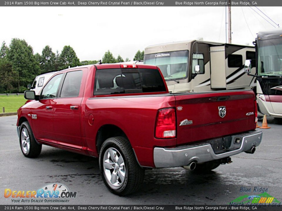 2014 Ram 1500 Big Horn Crew Cab 4x4 Deep Cherry Red Crystal Pearl / Black/Diesel Gray Photo #3