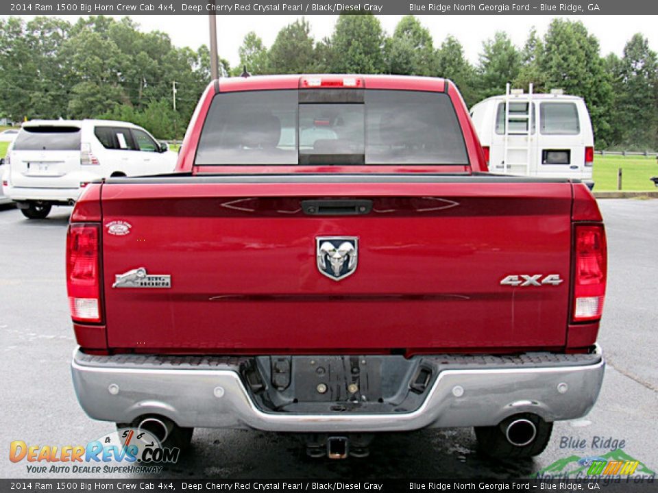 2014 Ram 1500 Big Horn Crew Cab 4x4 Deep Cherry Red Crystal Pearl / Black/Diesel Gray Photo #4