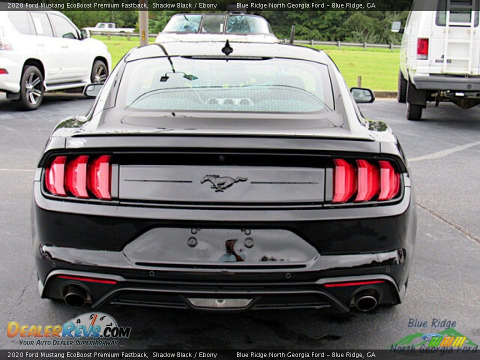 2020 Ford Mustang EcoBoost Premium Fastback Shadow Black / Ebony Photo #4