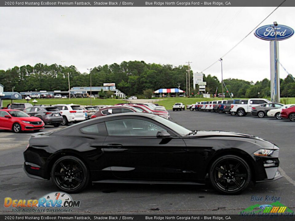 Shadow Black 2020 Ford Mustang EcoBoost Premium Fastback Photo #6