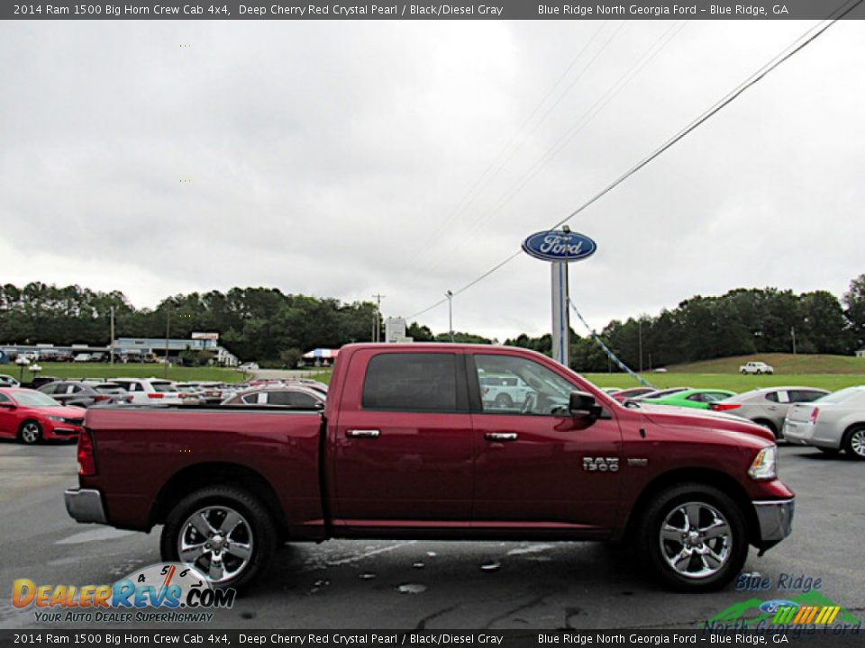 2014 Ram 1500 Big Horn Crew Cab 4x4 Deep Cherry Red Crystal Pearl / Black/Diesel Gray Photo #6