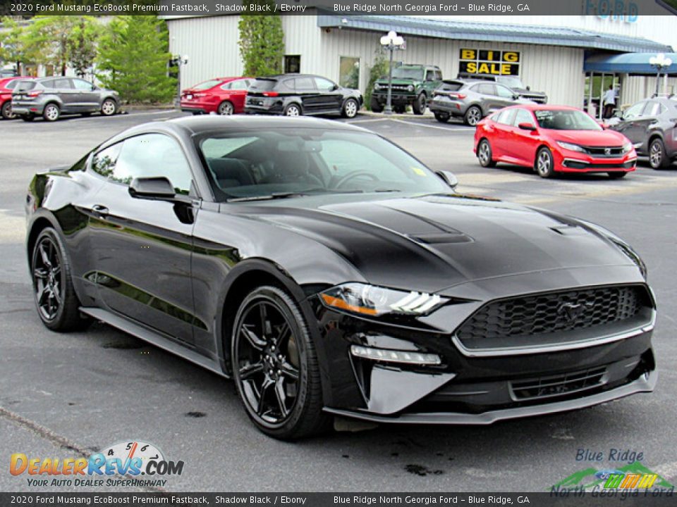 2020 Ford Mustang EcoBoost Premium Fastback Shadow Black / Ebony Photo #7