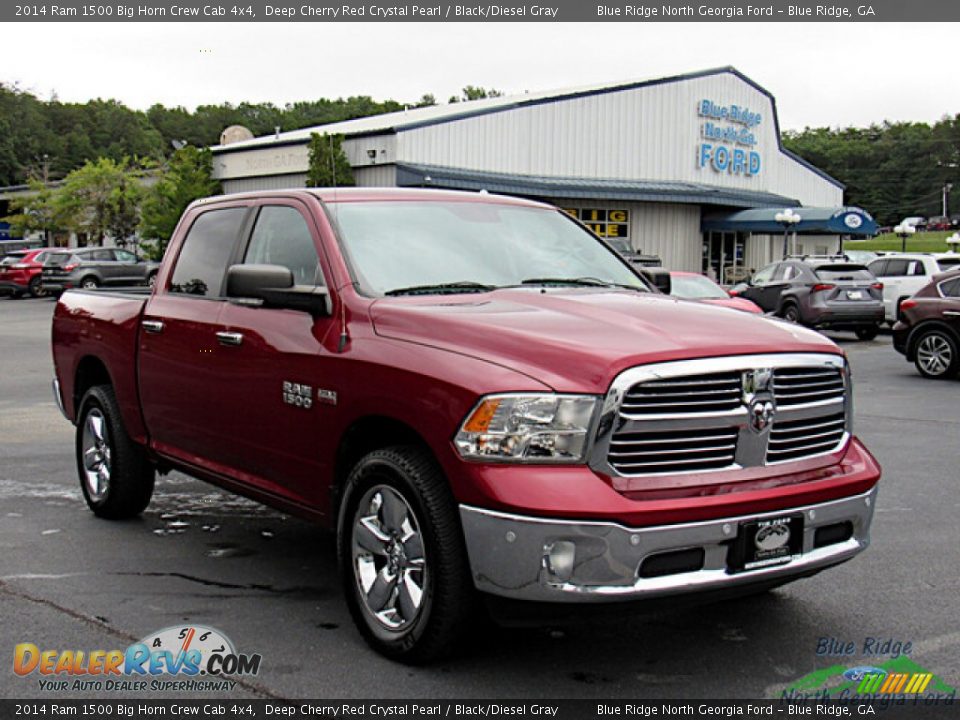 2014 Ram 1500 Big Horn Crew Cab 4x4 Deep Cherry Red Crystal Pearl / Black/Diesel Gray Photo #7