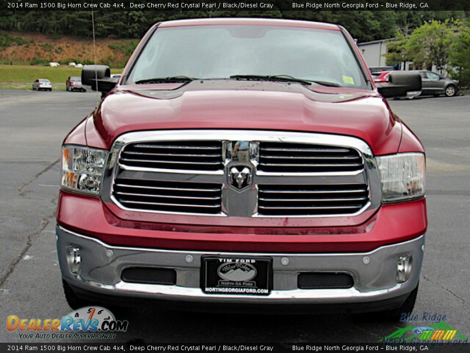 2014 Ram 1500 Big Horn Crew Cab 4x4 Deep Cherry Red Crystal Pearl / Black/Diesel Gray Photo #8