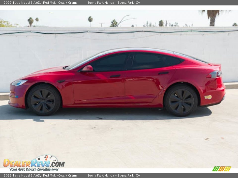 Red Multi-Coat 2022 Tesla Model S AWD Photo #8
