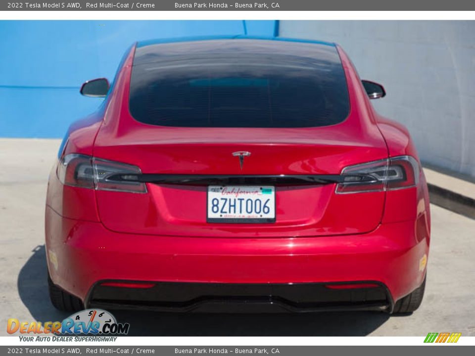 2022 Tesla Model S AWD Red Multi-Coat / Creme Photo #9