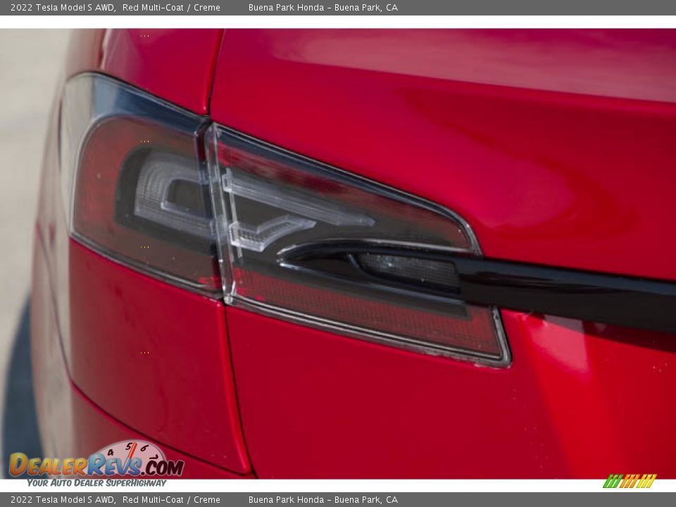 2022 Tesla Model S AWD Red Multi-Coat / Creme Photo #10