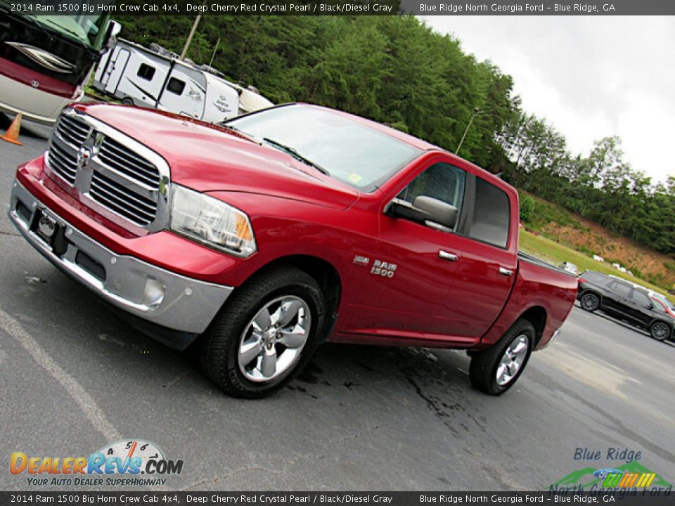 2014 Ram 1500 Big Horn Crew Cab 4x4 Deep Cherry Red Crystal Pearl / Black/Diesel Gray Photo #24