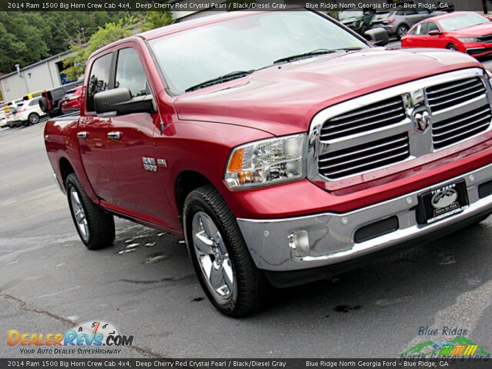 2014 Ram 1500 Big Horn Crew Cab 4x4 Deep Cherry Red Crystal Pearl / Black/Diesel Gray Photo #25