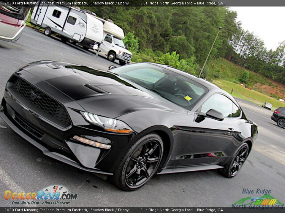 2020 Ford Mustang EcoBoost Premium Fastback Shadow Black / Ebony Photo #26