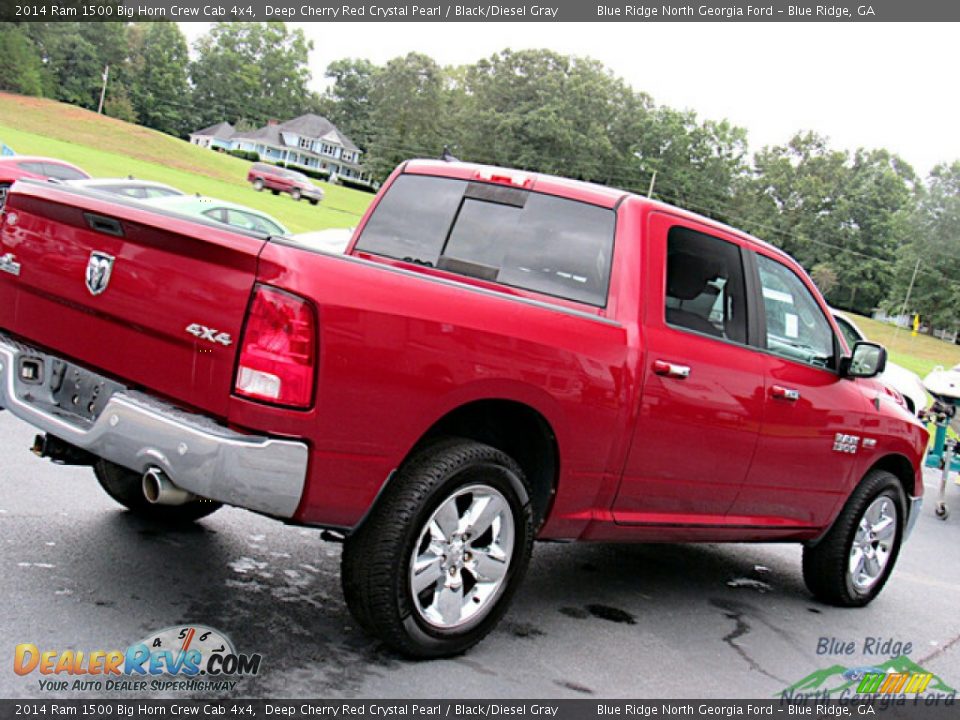 2014 Ram 1500 Big Horn Crew Cab 4x4 Deep Cherry Red Crystal Pearl / Black/Diesel Gray Photo #26