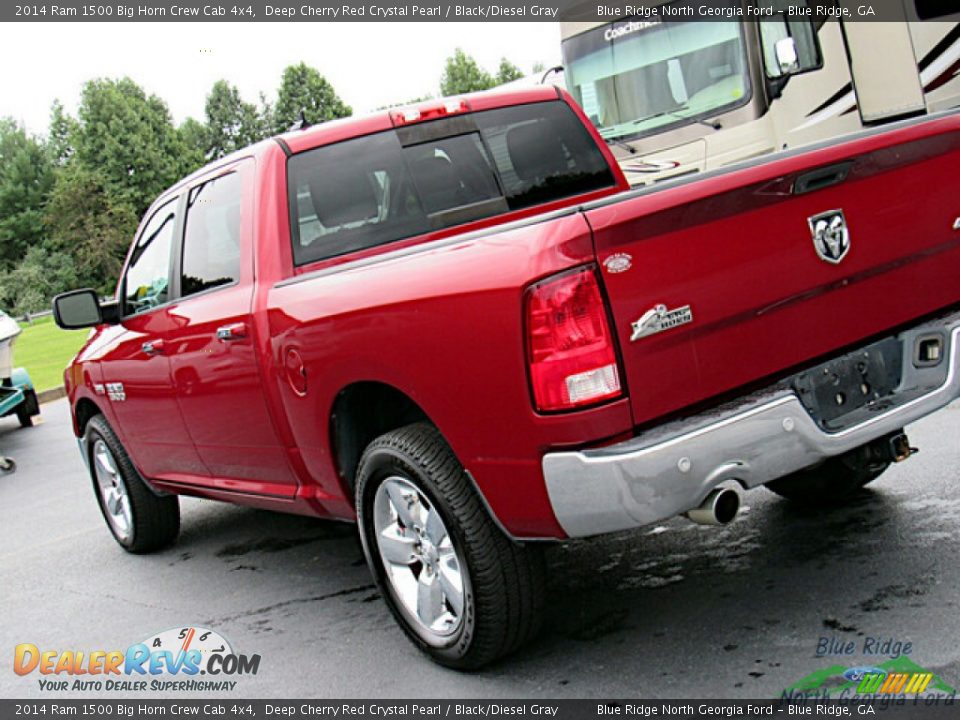 2014 Ram 1500 Big Horn Crew Cab 4x4 Deep Cherry Red Crystal Pearl / Black/Diesel Gray Photo #27