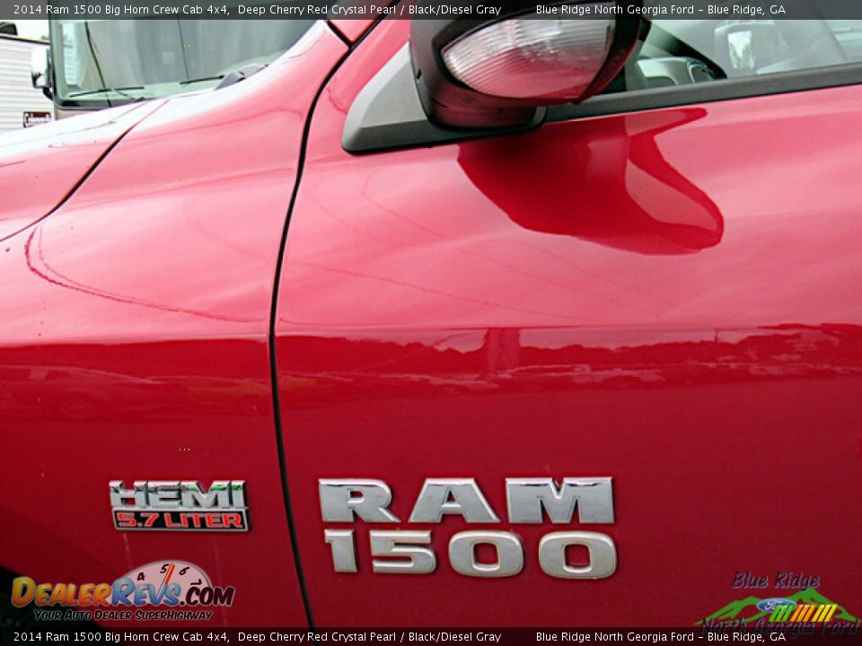2014 Ram 1500 Big Horn Crew Cab 4x4 Deep Cherry Red Crystal Pearl / Black/Diesel Gray Photo #28