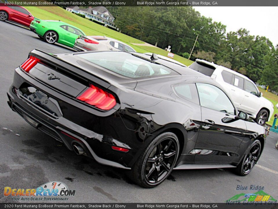 2020 Ford Mustang EcoBoost Premium Fastback Shadow Black / Ebony Photo #28