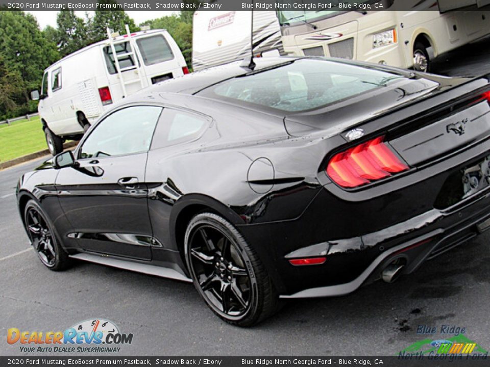 2020 Ford Mustang EcoBoost Premium Fastback Shadow Black / Ebony Photo #29