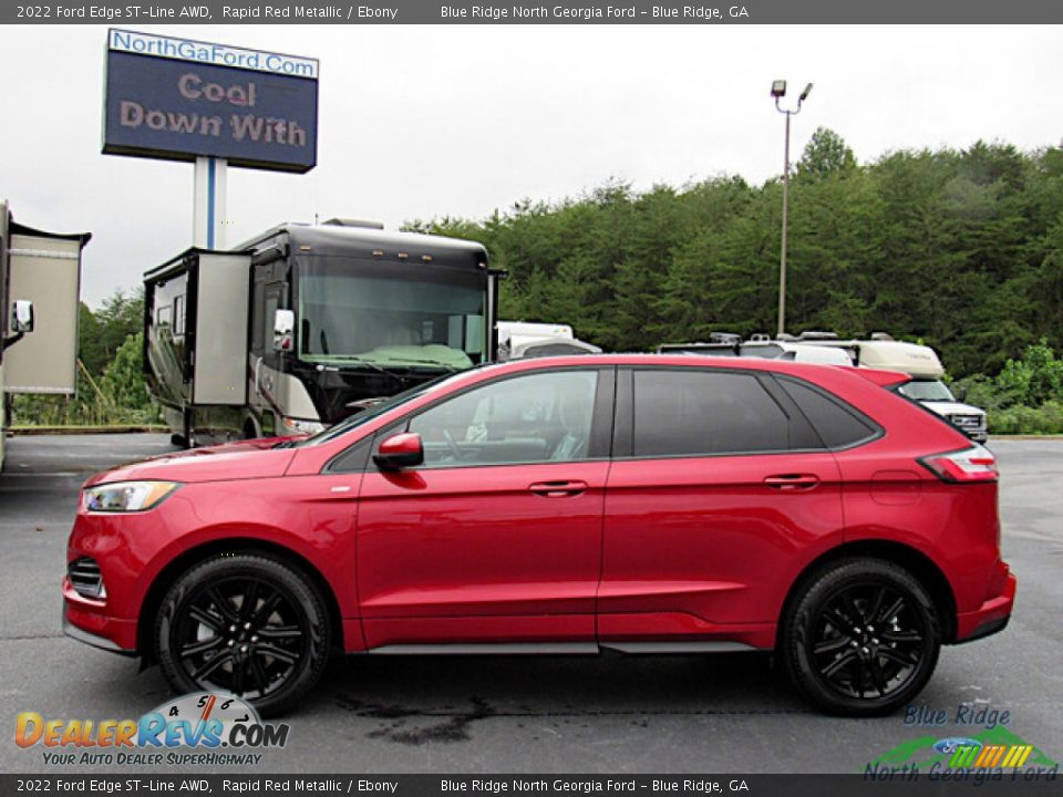 Rapid Red Metallic 2022 Ford Edge ST-Line AWD Photo #2