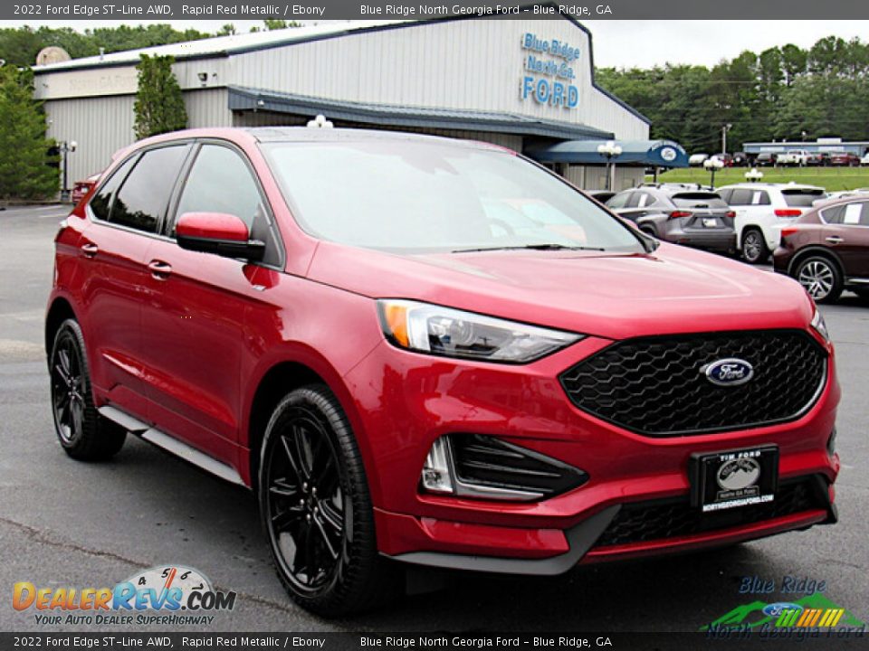 2022 Ford Edge ST-Line AWD Rapid Red Metallic / Ebony Photo #7