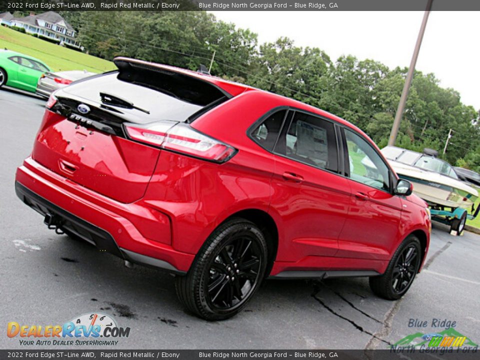 2022 Ford Edge ST-Line AWD Rapid Red Metallic / Ebony Photo #27