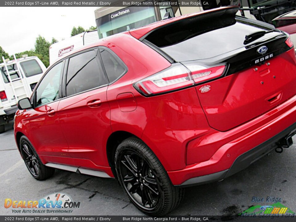 2022 Ford Edge ST-Line AWD Rapid Red Metallic / Ebony Photo #28