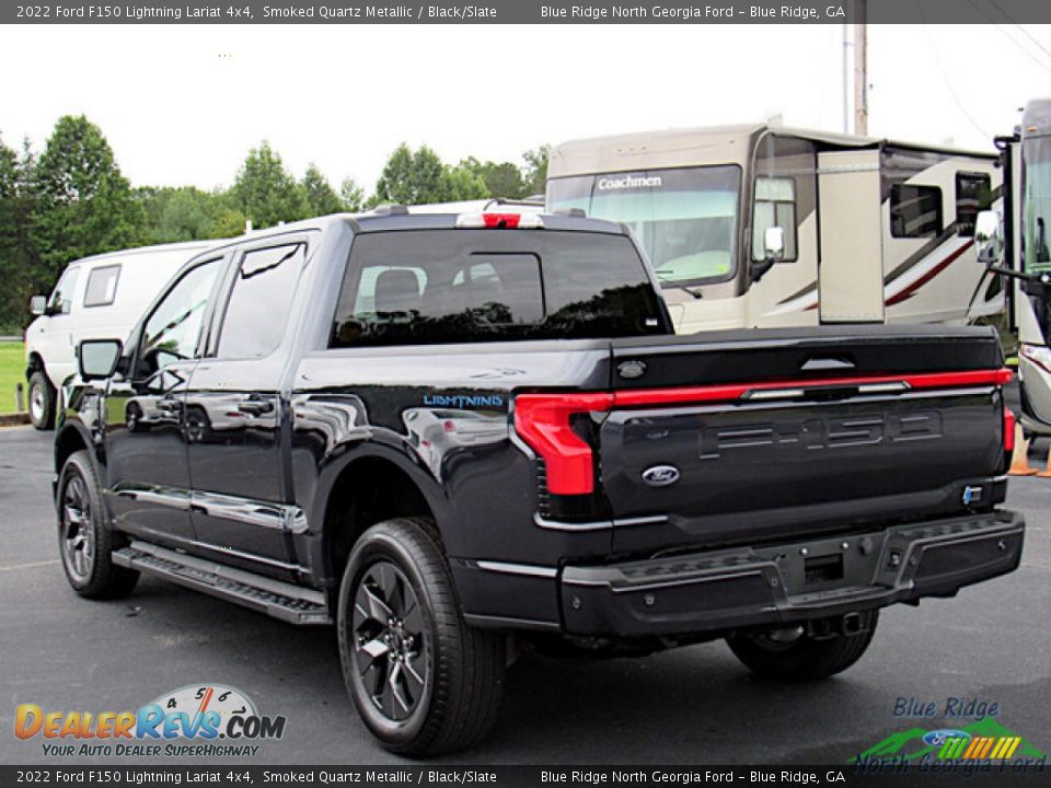 2022 Ford F150 Lightning Lariat 4x4 Smoked Quartz Metallic / Black/Slate Photo #3