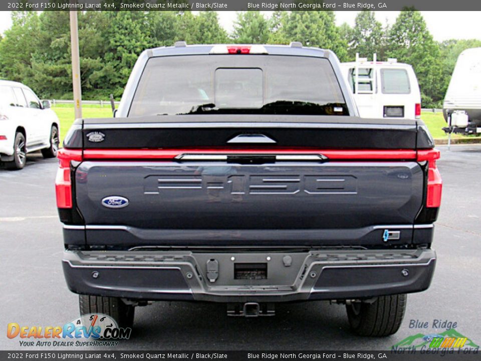 2022 Ford F150 Lightning Lariat 4x4 Smoked Quartz Metallic / Black/Slate Photo #4