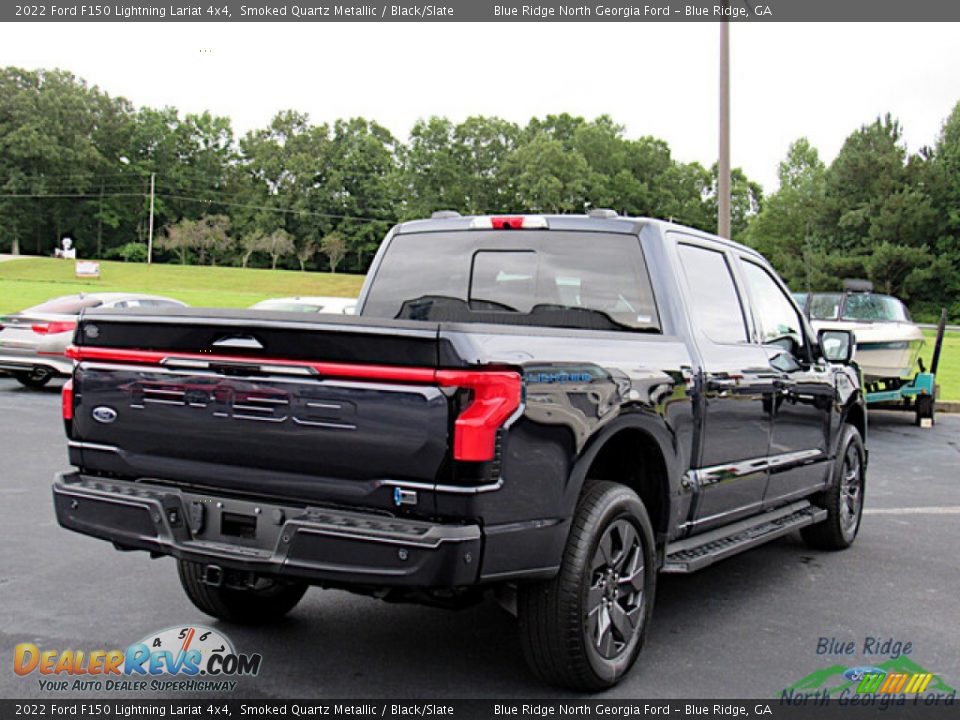 2022 Ford F150 Lightning Lariat 4x4 Smoked Quartz Metallic / Black/Slate Photo #5