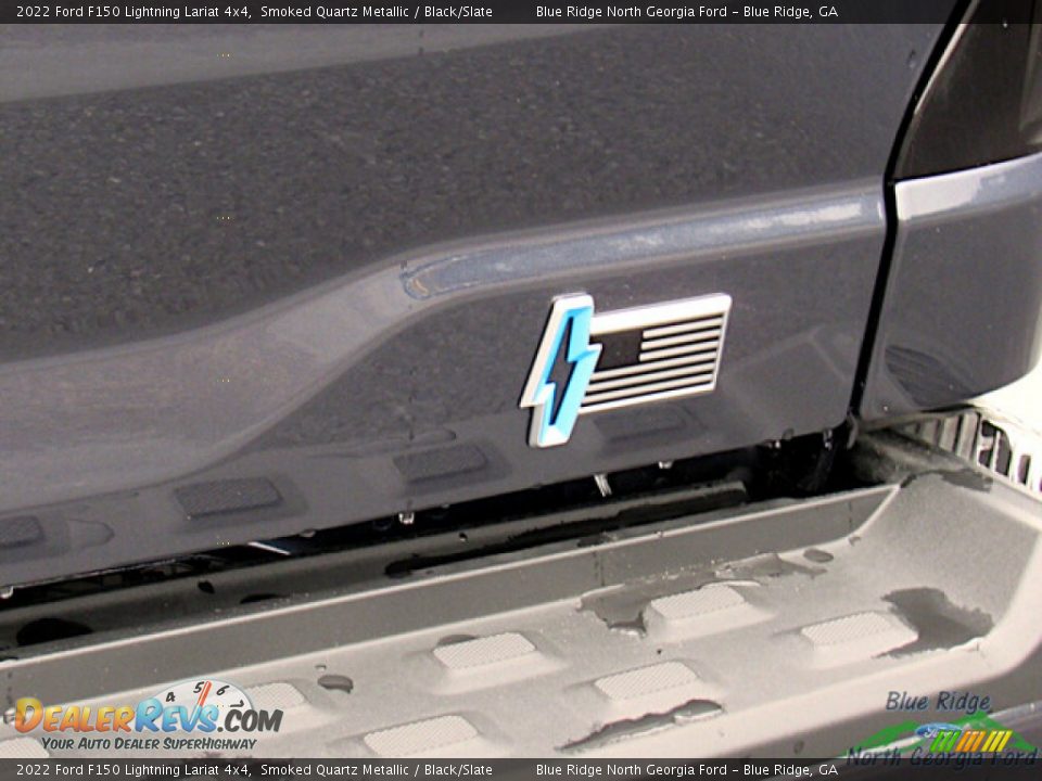 2022 Ford F150 Lightning Lariat 4x4 Smoked Quartz Metallic / Black/Slate Photo #34