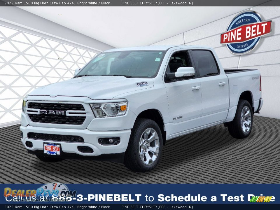 2022 Ram 1500 Big Horn Crew Cab 4x4 Bright White / Black Photo #1