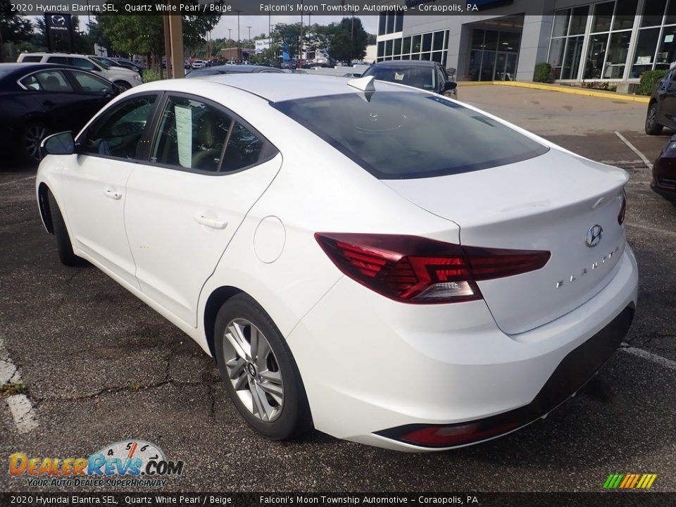 2020 Hyundai Elantra SEL Quartz White Pearl / Beige Photo #2