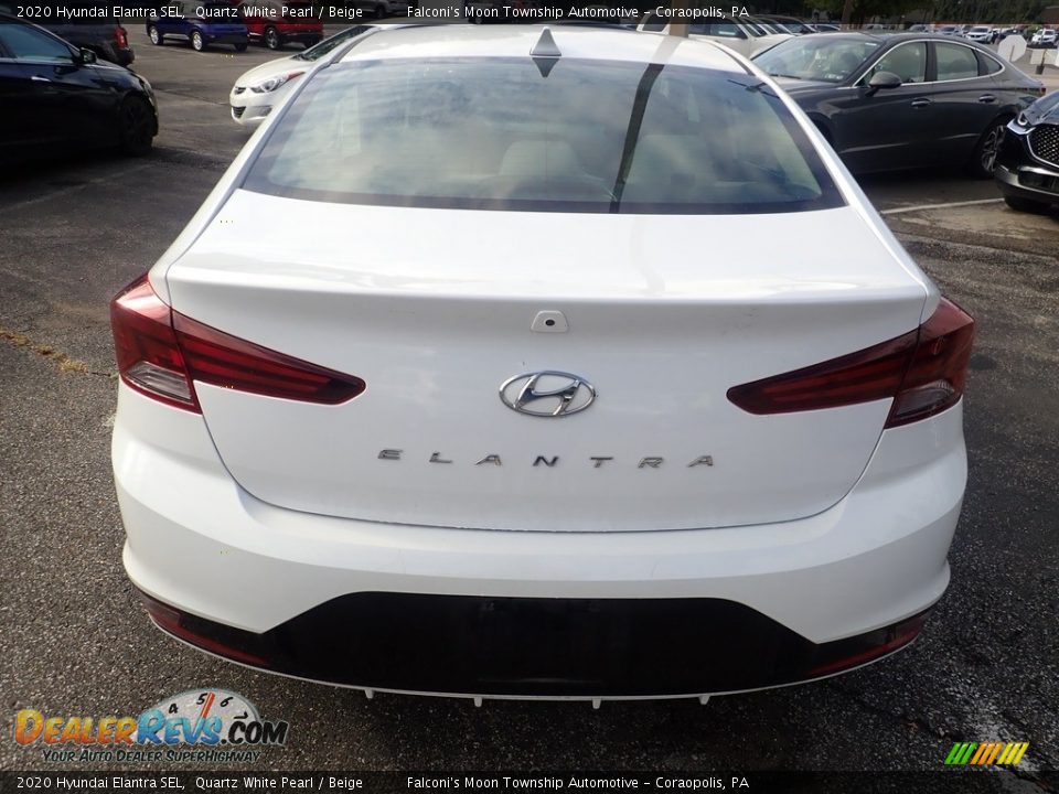 2020 Hyundai Elantra SEL Quartz White Pearl / Beige Photo #3