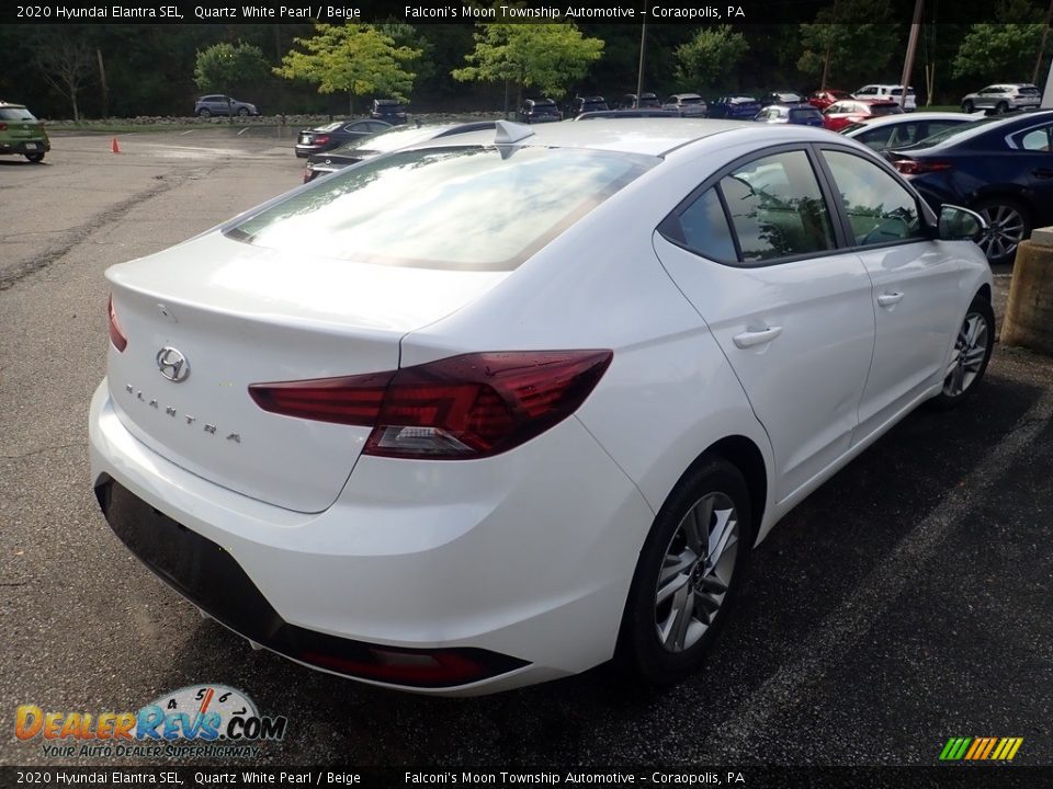 2020 Hyundai Elantra SEL Quartz White Pearl / Beige Photo #4