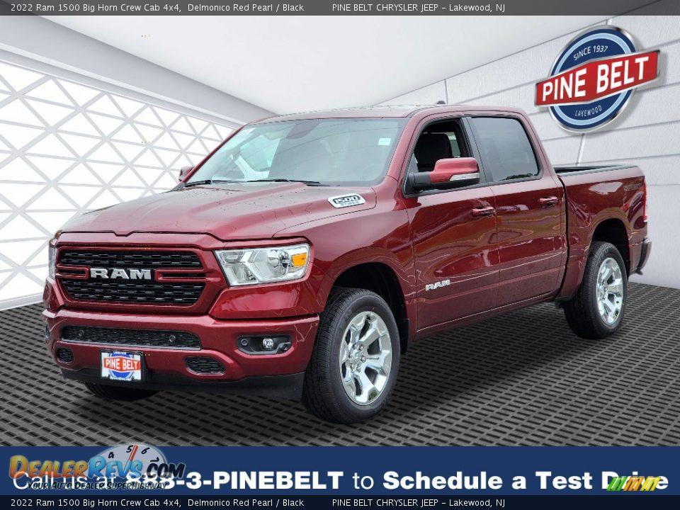 2022 Ram 1500 Big Horn Crew Cab 4x4 Delmonico Red Pearl / Black Photo #1