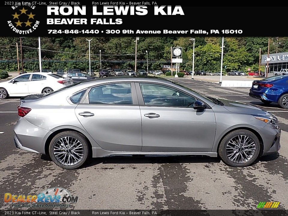 2023 Kia Forte GT-Line Steel Gray / Black Photo #1