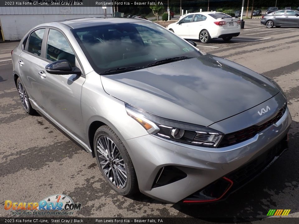 2023 Kia Forte GT-Line Steel Gray / Black Photo #2