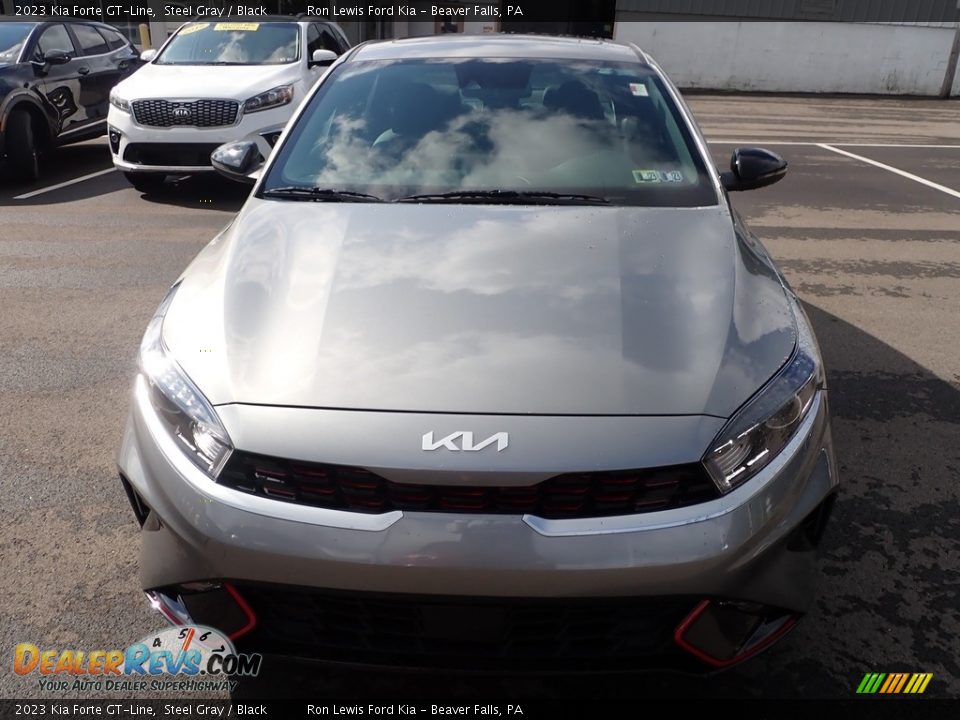 2023 Kia Forte GT-Line Steel Gray / Black Photo #3