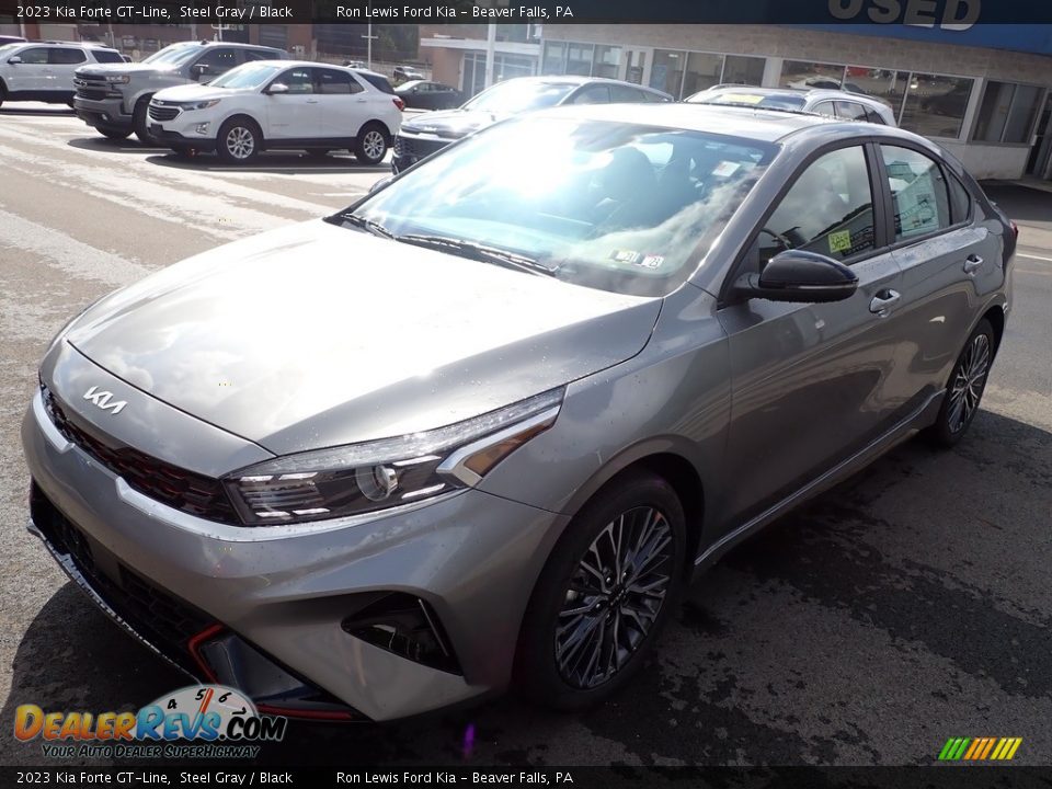 2023 Kia Forte GT-Line Steel Gray / Black Photo #4